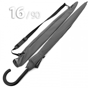 Зонт трость Ame Yoke L90-16 (03) Серый (очень большой купол, чехол на лямке, 16--спиц)
