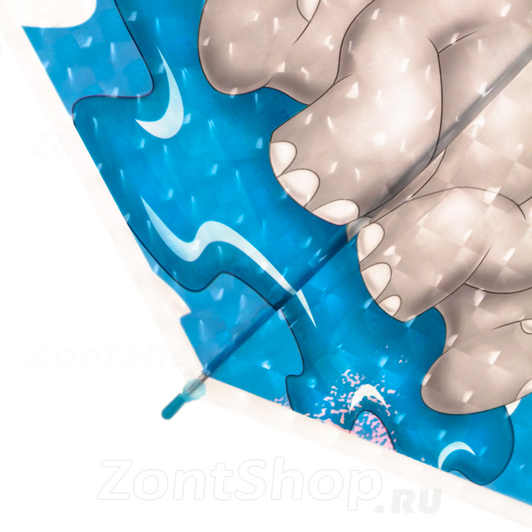 Зонт детский 3D со свистком Torm 14811 15121 Слоненок на отдыхе