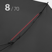 Зонт трость Ame Yoke L70-8S (01) Черный (усиленный, при ветре не выворачивается)