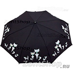 Зонт женский Doppler 7441465 C1 Кошки 6522 Черный