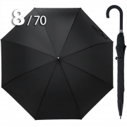 Зонт трость Три слона M-2705 Черный, большой купол