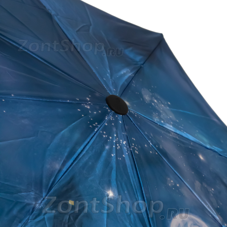 Зонт женский Diniya 130 17091 Лунный кот (сатин)