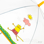 Зонт детский полупрозрачный Airton 1511 8702 Желтый кот