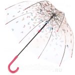 Зонт трость женский прозрачный Fulton L042 3544 Дождь из бабочек