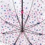 Зонт трость женский прозрачный Fulton L042 3962 Лепестки