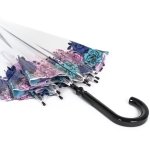 Зонт трость женский прозрачный Fulton L042 3969 Меланхоличная роза