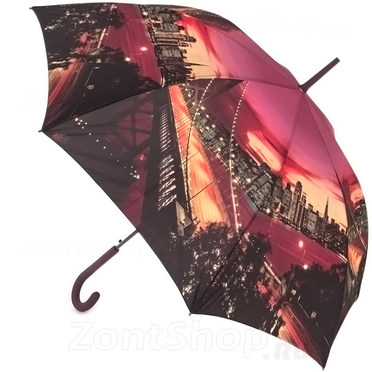 Зонт трость женский Zest 21625 97 Манхэттенский мост