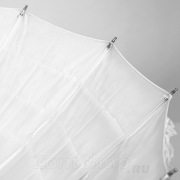 Зонт трость женский Zest 21572-W Свадебный с рюши (для невесты)