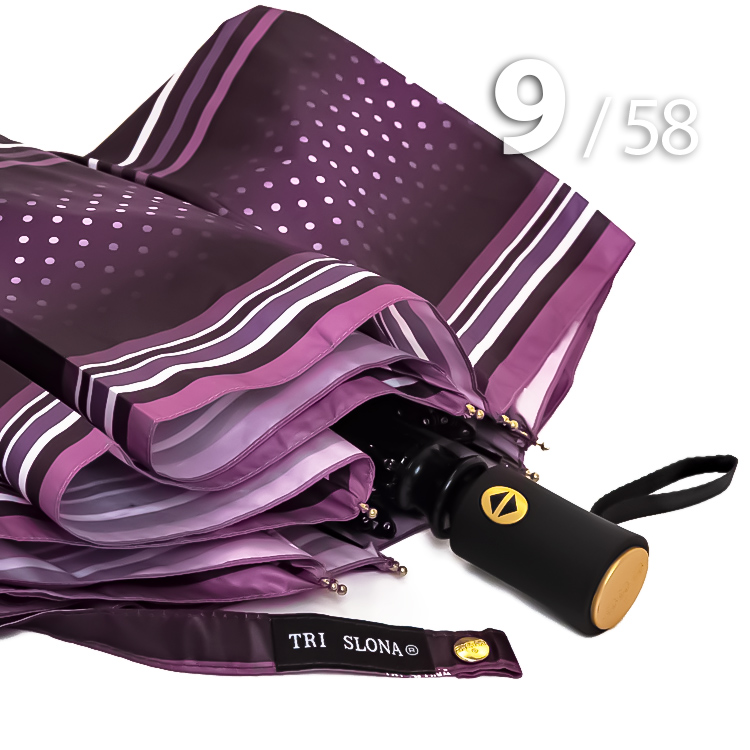 Зонт Три Слона L-3994 (A) 17996 Горох Полоска Фиолетовый