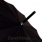 Зонт трость AMEYOKE L70 (01) Черный, зернистая ручка