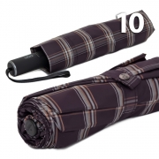 Зонт Три Слона M-6155 (17885) Клетка Черный, семейный с увеличенным куполом