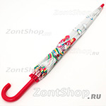 Зонт Zest 51510 2139 Девочка и Радуга (прозрачный) детский
