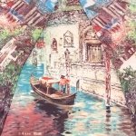Зонт женский LAMBERTI 73947 (14923) Никас Сафронов "Лето в Европе"