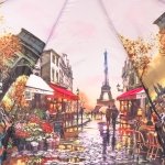 Зонт женский Trust 33377 (14984) Парижская осень