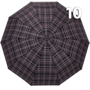 Зонт Три Слона M-6155 (17881) Клетка Черный, семейный с увеличенным куполом