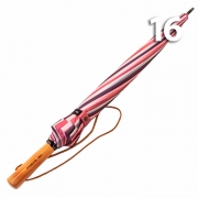 Зонт трость Три Cлона L-2164 18612 Розовый, 16 спиц, ручка дерево