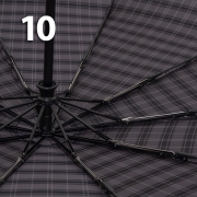 Зонт Три Слона M-6155 (17886) Клетка Серый, семейный с увеличенным куполом