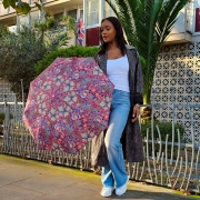 Зонт Fulton Morris & Co L907 4527 Золотой Лиловый UPF50+ (Дизайнерский)