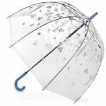 Зонт трость женский прозрачный Fulton L042 3387 Цветы