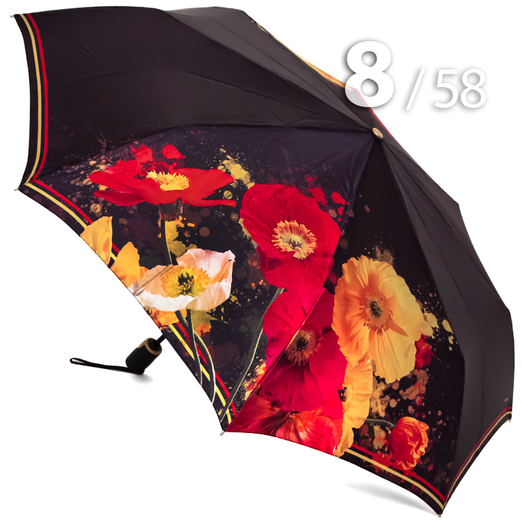 Зонт Три Слона L-3825 (M) 18023 Маки (сатин)