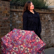 Зонт Fulton Morris & Co L907 4527 Золотой Лиловый UPF50+ (Дизайнерский)