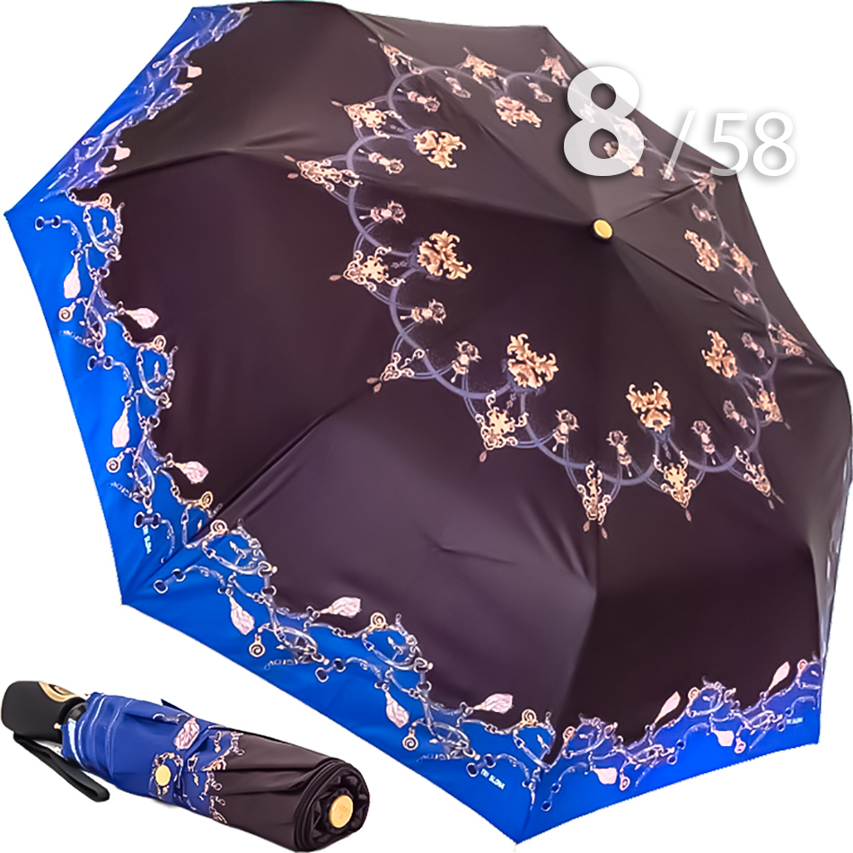 Зонт Три Слона L-3899 (B) 18432 Цепочки синий, женский