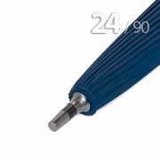 Зонт трость Ame Yoke L90-24 (02) Синий (супер большой купол, чехол на лямке, 24-спицы)