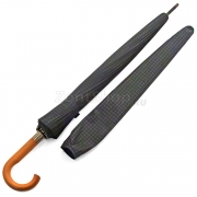 Зонт трость AMEYOKE L65-24CH (1) Клетка, Черный