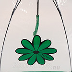 Зонт трость женский H.DUE.O H425 11515 (3) Яркий цветок зеленый