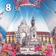 Зонт Три Слона L-3830 (M) 12631 Лиссабон Португалия (сатин)