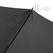 Зонт трость Ame Yoke L90-STORM (01) Черный,  очень большой купол, воздушный клапан, чехол на лямке