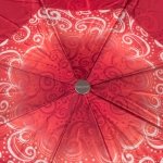 Зонт женский Doppler 74665 GFG19 15204 Завитки красный (Carbon, сатин)