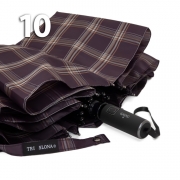 Зонт Три Слона M-6155 (17885) Клетка Черный, семейный с увеличенным куполом