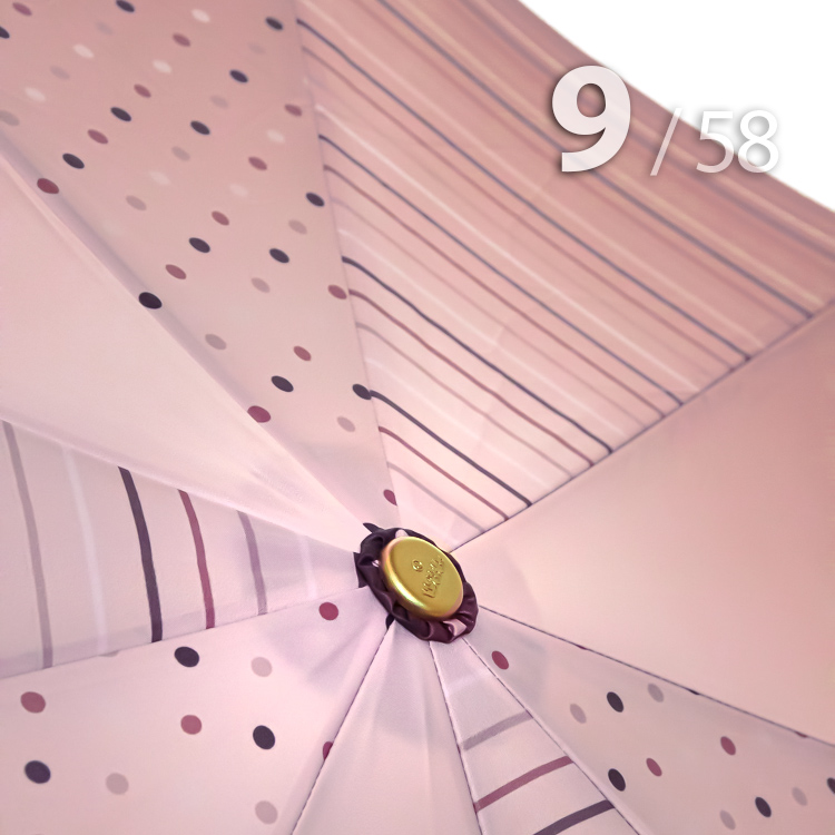 Зонт Три Слона L-3992 (A) 18183 Горох Полоска коричневый