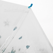 Зонт трость женский прозрачный Nex 21511 (17326) Цветочная россыпь Голубой