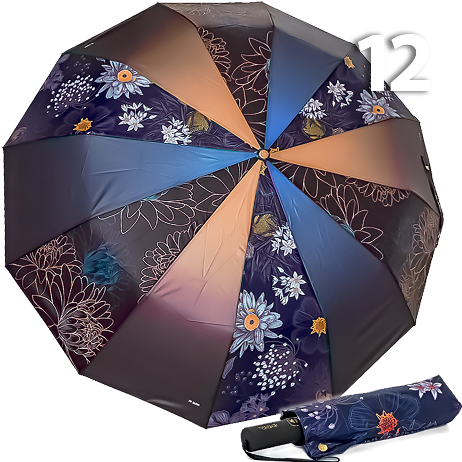 Зонт Три Слона L-3121 (C/25) 18752 Цветы, Коричневый