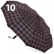 Зонт Три Слона M-6155 (17885) Клетка Черный, семейный с увеличенным куполом