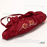 Зонт женский Три Слона 180 вышивка в сумке 3650 Бордо