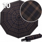 Зонт Три Слона M-6155 (17884) Клетка Синий, семейный с увеличенным куполом