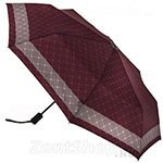 Зонт женский Doppler 744765 RE 10377 Клетка бордовый