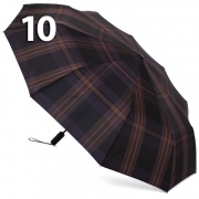 Зонт Три Слона M-6155 (17882) Клетка Черный, семейный с увеличенным куполом