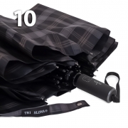 Зонт Три Слона M-6155 (17887) Клетка Черный, семейный с увеличенным куполом