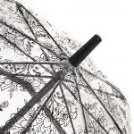 Зонт трость женский прозрачный Fulton L042 3546 Трафарет цветка