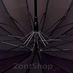 Зонт трость AMEYOKE L70 (01) Черный, зернистая ручка