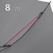 Зонт трость Ame Yoke L70-8S (03) Серый (усиленный, при ветре не выворачивается)