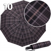 Зонт Три Слона M-6155 (17881) Клетка Черный, семейный с увеличенным куполом