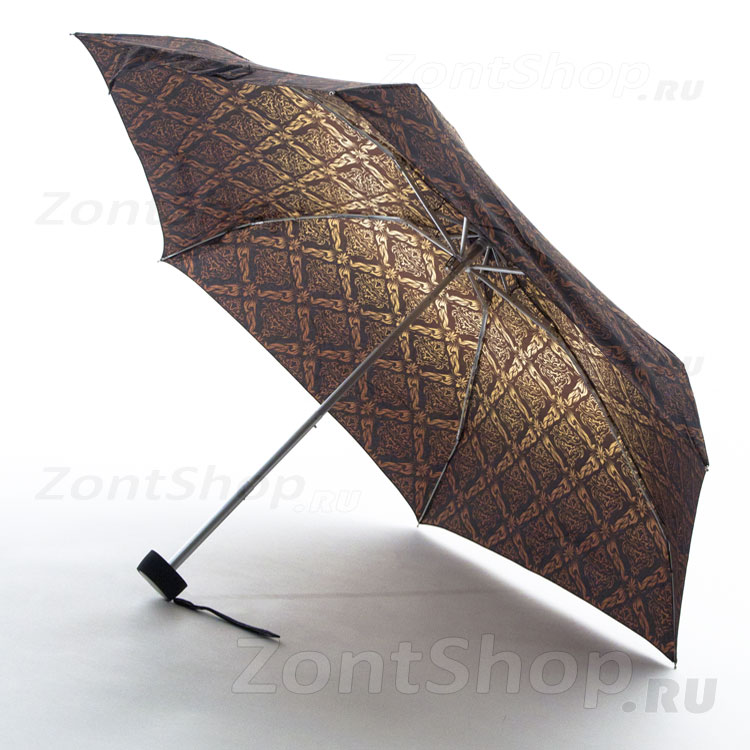 Зонт женский Zest 55518 7503 Орнамент коричневый