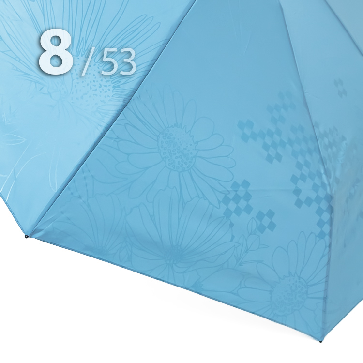 Зонт Три Слона L-4898 (C) 17909 Цветы Графика Голубой, компактный облегченный