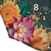 Зонт Три Слона L-3825 (Q26) 18849 Цветы зеленый (сатин)