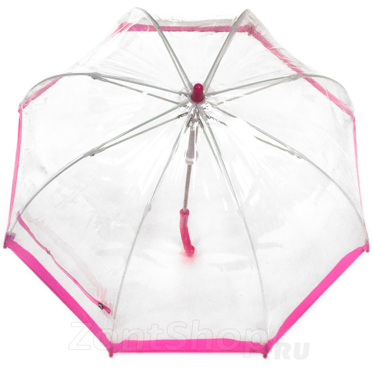 Зонт детский прозрачный Fulton C603 022 Розовый кант